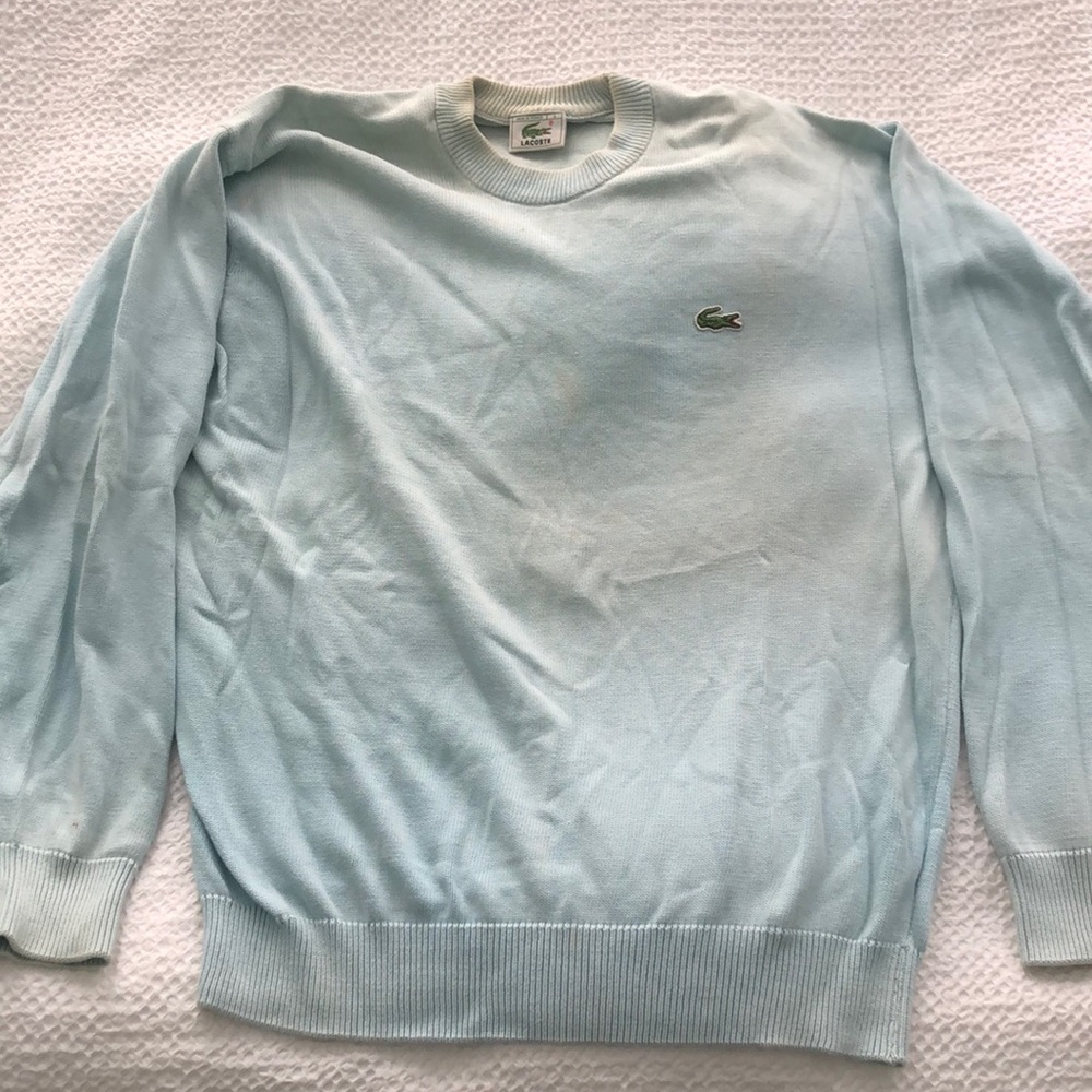 Vintage Lacoste - 100% cotton blue sweater - made in France 🇫🇷